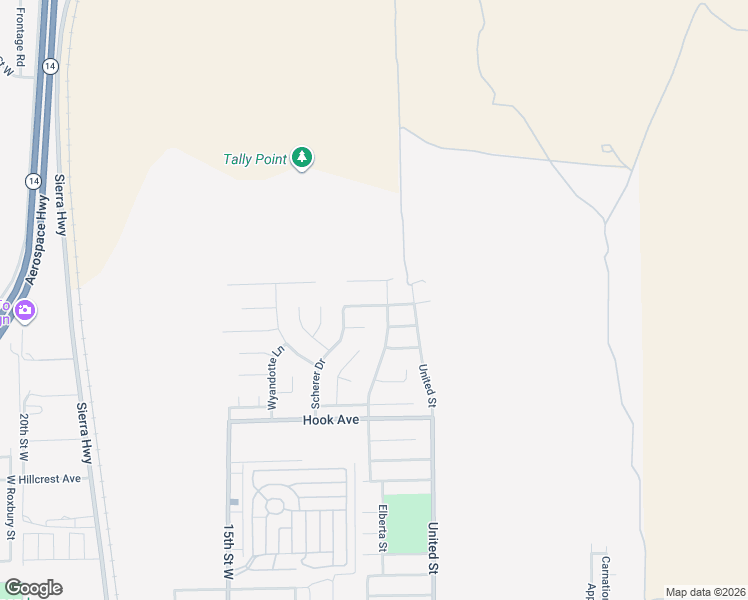 map of restaurants, bars, coffee shops, grocery stores, and more near 1149 Barrington Avenue in Rosamond