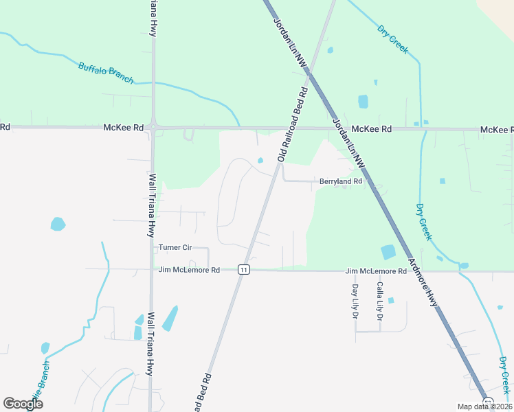 map of restaurants, bars, coffee shops, grocery stores, and more near 5034 Old Railroad Bed Road in Harvest