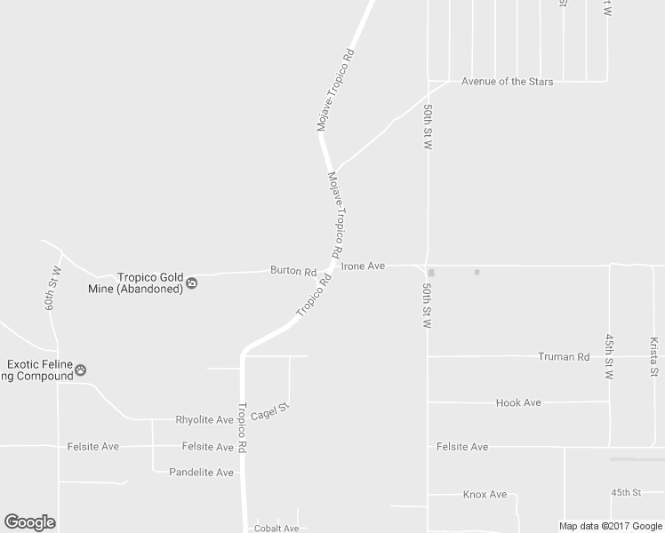 map of restaurants, bars, coffee shops, grocery stores, and more near Irone Avenue in Rosamond