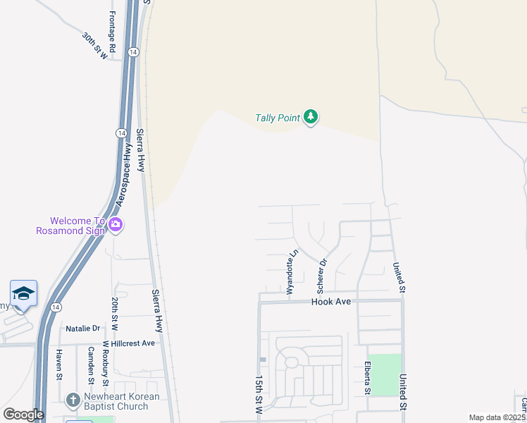 map of restaurants, bars, coffee shops, grocery stores, and more near 1456 Bradford Avenue in Rosamond