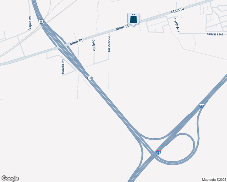 map of restaurants, bars, coffee shops, grocery stores, and more near Osborne Road in Barstow