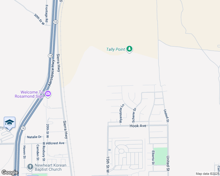 map of restaurants, bars, coffee shops, grocery stores, and more near 1456 Bradford Avenue in Rosamond