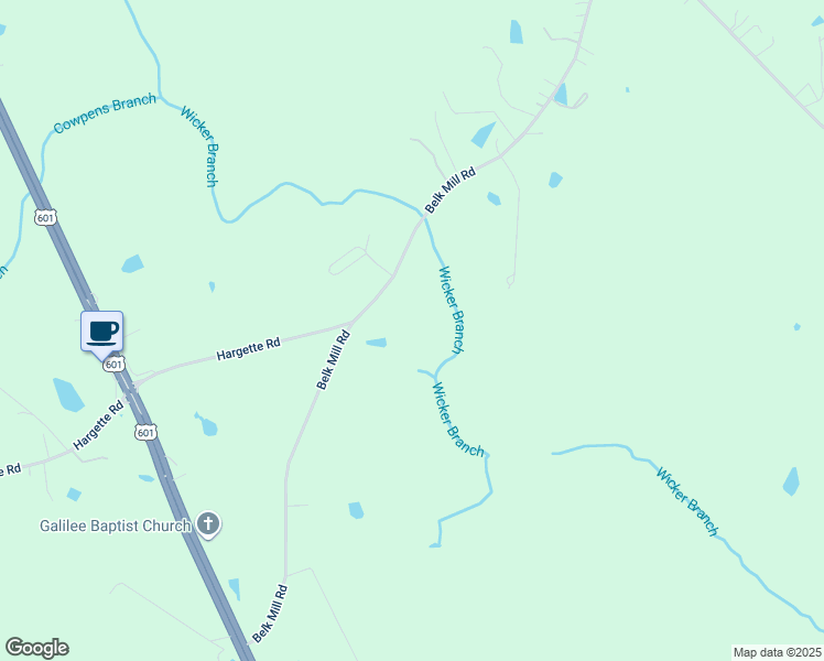 map of restaurants, bars, coffee shops, grocery stores, and more near 4223 Belk Mill Road in Monroe