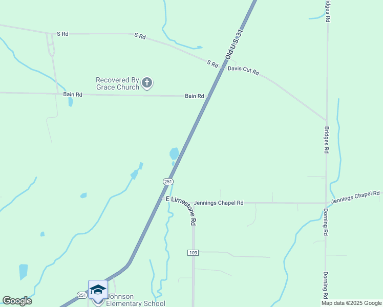 map of restaurants, bars, coffee shops, grocery stores, and more near 22152 Alabama 251 in Athens