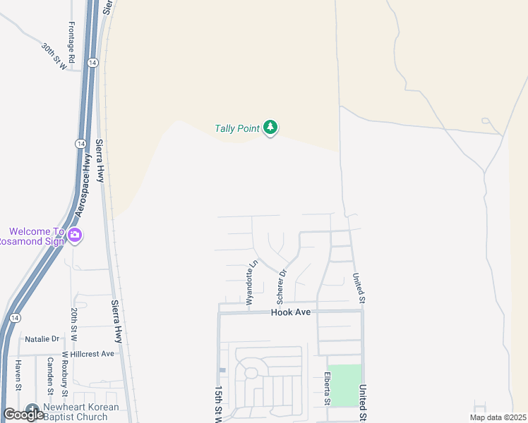 map of restaurants, bars, coffee shops, grocery stores, and more near 1325 Bradford Avenue in Rosamond