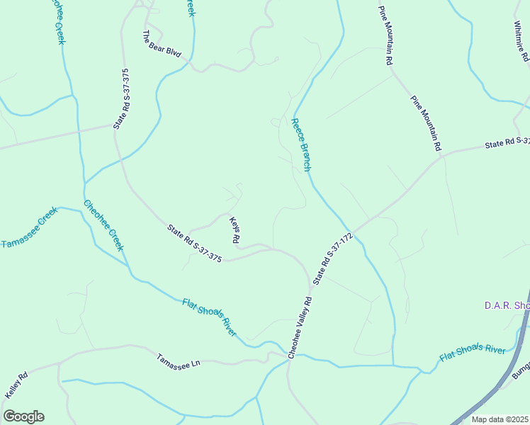 map of restaurants, bars, coffee shops, grocery stores, and more near 601-685 White Oak Farms Road in Oconee