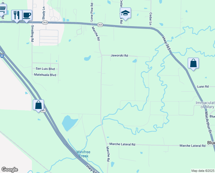 map of restaurants, bars, coffee shops, grocery stores, and more near 5413 East Fisher Road in North Little Rock