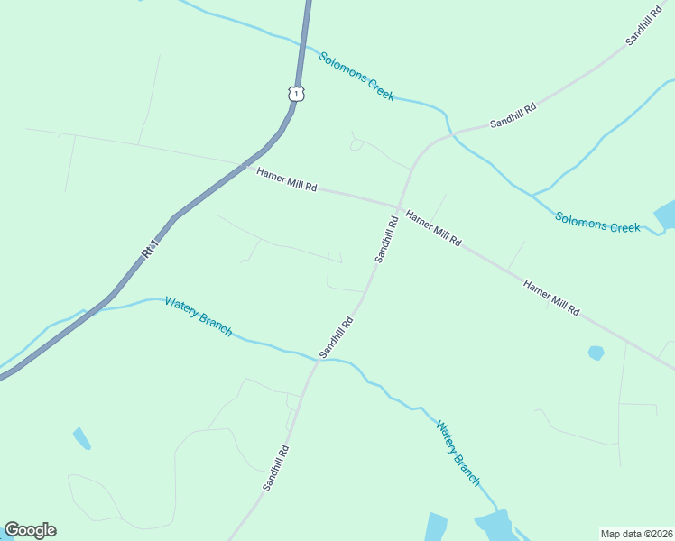 map of restaurants, bars, coffee shops, grocery stores, and more near 876 Sandhill Road in Rockingham