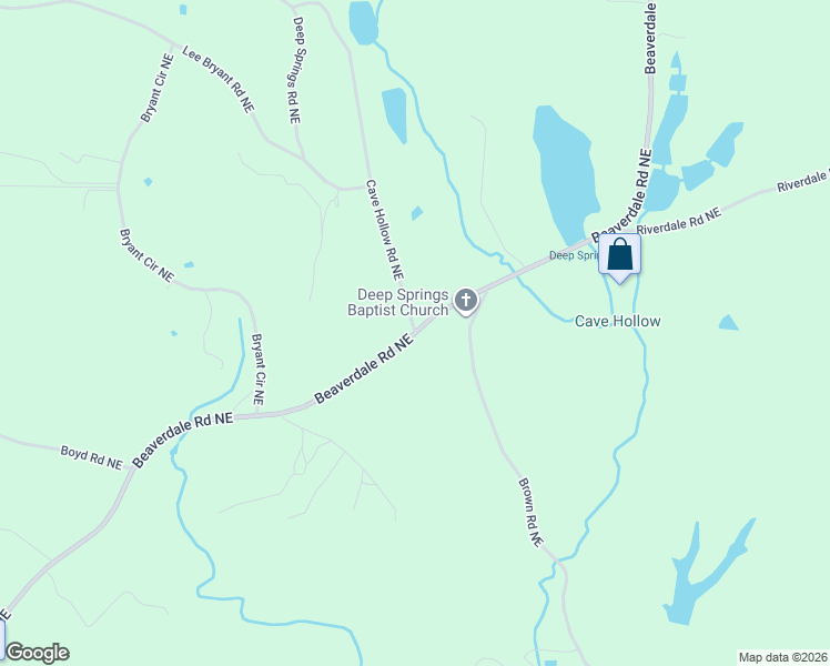 map of restaurants, bars, coffee shops, grocery stores, and more near 2200 Cave Hollow Road Northeast in Dalton