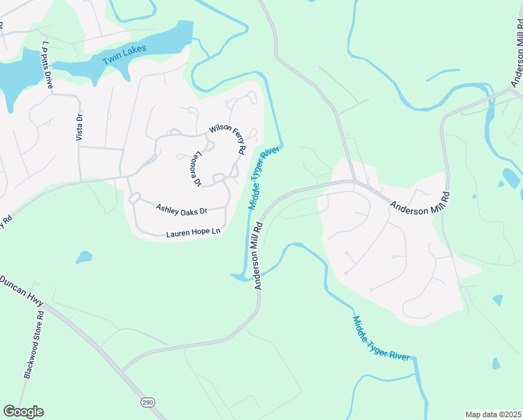 map of restaurants, bars, coffee shops, grocery stores, and more near 6070 Anderson Mill Road in Moore