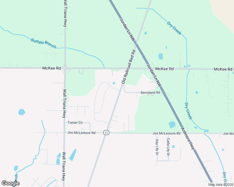 map of restaurants, bars, coffee shops, grocery stores, and more near 5064 Old Railroad Bed Road in Harvest