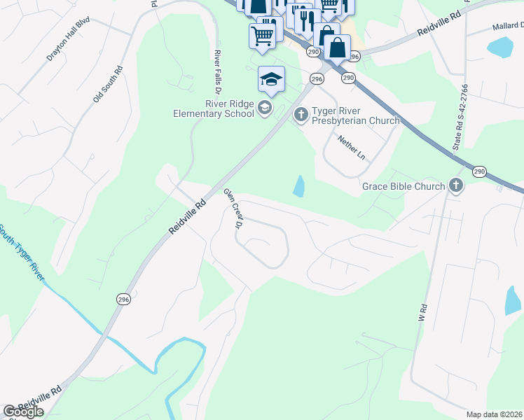 map of restaurants, bars, coffee shops, grocery stores, and more near 329 North Sweetwater Hills Drive in Moore