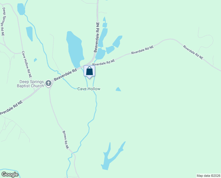 map of restaurants, bars, coffee shops, grocery stores, and more near 1732 Riverdale Road Northeast in Dalton