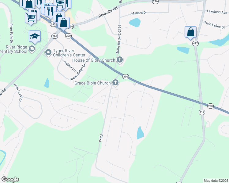 map of restaurants, bars, coffee shops, grocery stores, and more near 210 Luke Allen Drive in Moore