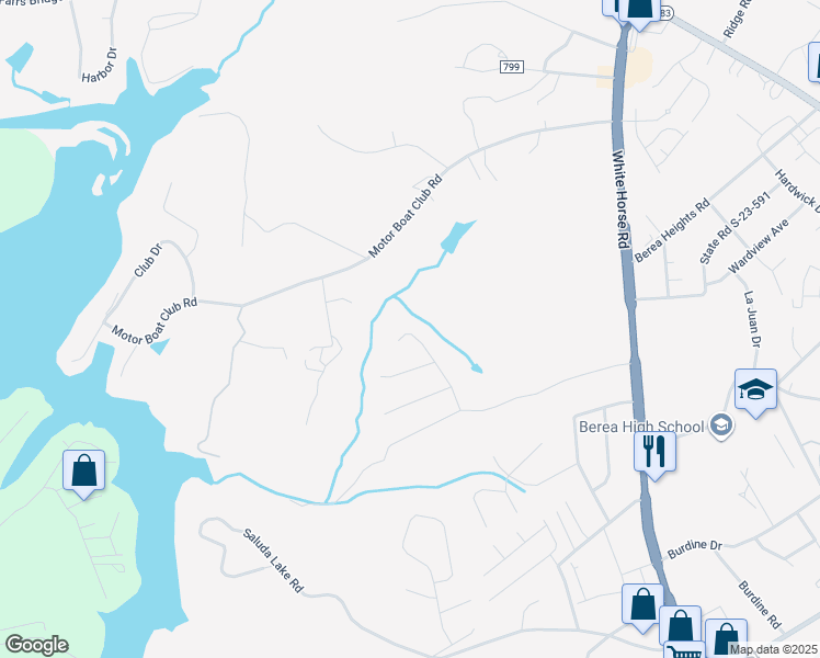 map of restaurants, bars, coffee shops, grocery stores, and more near 12 Rockview Court in Greenville