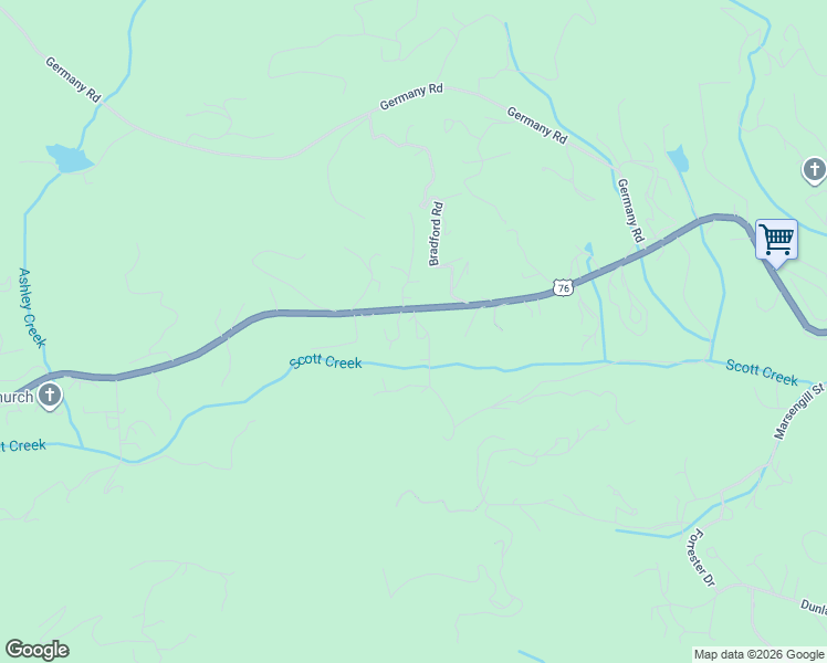 map of restaurants, bars, coffee shops, grocery stores, and more near 118 Kastner Drive in Clayton