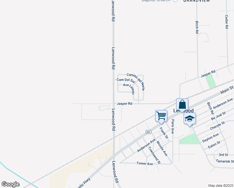 map of restaurants, bars, coffee shops, grocery stores, and more near 24925 Paseo Robles in Barstow