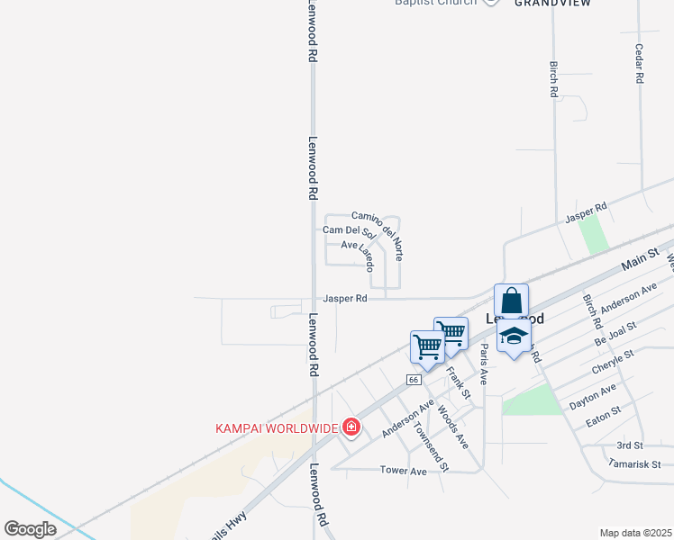 map of restaurants, bars, coffee shops, grocery stores, and more near 24947 Paseo Robles in Barstow