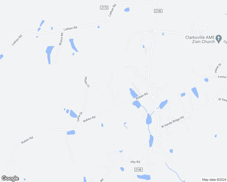 map of restaurants, bars, coffee shops, grocery stores, and more near 1818 Ruben Road in Monroe