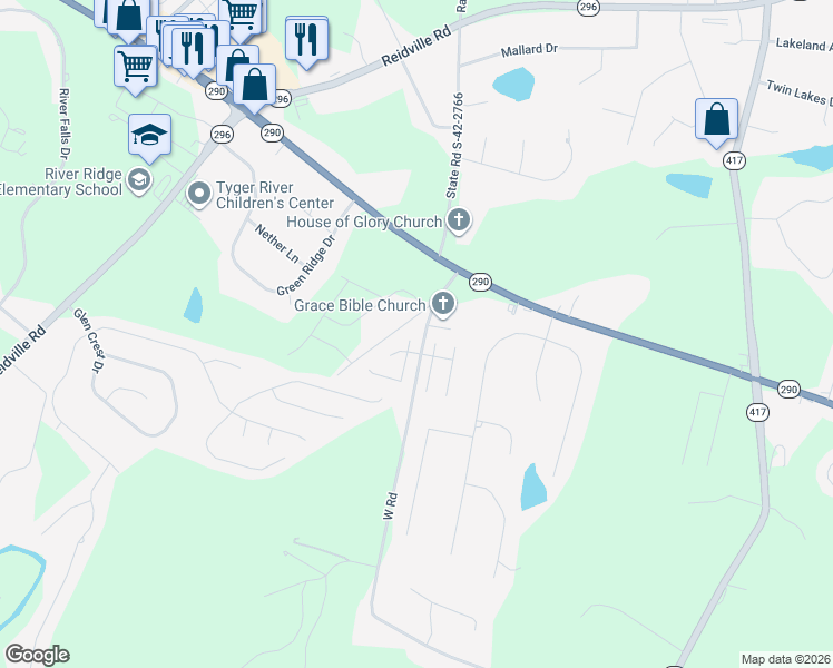 map of restaurants, bars, coffee shops, grocery stores, and more near 210 Luke Allen Drive in Moore