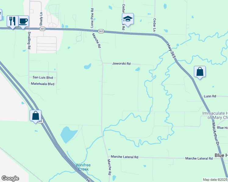 map of restaurants, bars, coffee shops, grocery stores, and more near 5413 East Fisher Road in North Little Rock