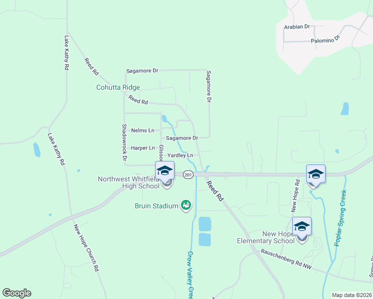 map of restaurants, bars, coffee shops, grocery stores, and more near 213 Yardley Lane in Tunnel Hill