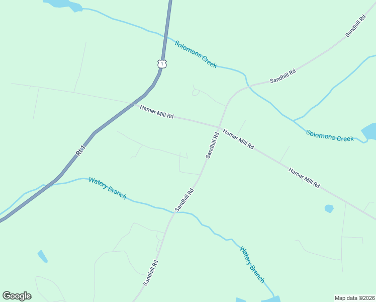 map of restaurants, bars, coffee shops, grocery stores, and more near 876 Sandhill Road in Rockingham