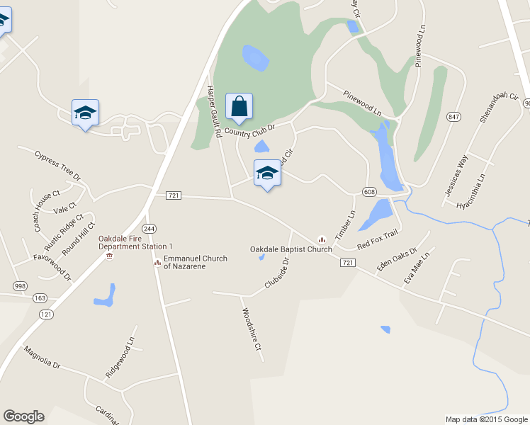 map of restaurants, bars, coffee shops, grocery stores, and more near 1129 Oakdale Road in Rock Hill