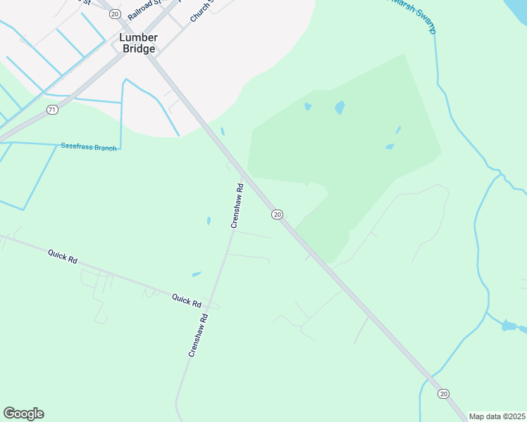 map of restaurants, bars, coffee shops, grocery stores, and more near North Carolina 20 in Lumber Bridge