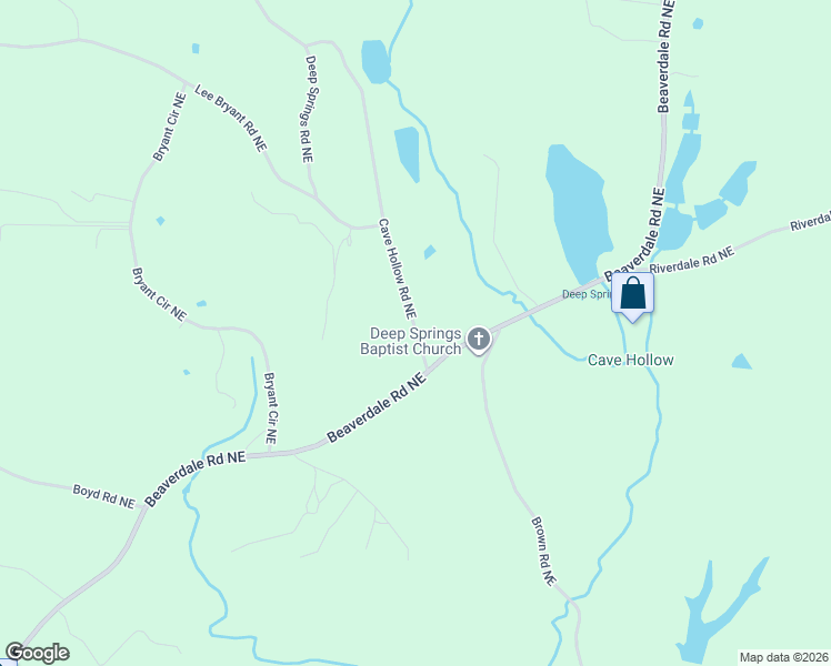 map of restaurants, bars, coffee shops, grocery stores, and more near 2200-2282 Cave Hollow Road Northeast in Dalton