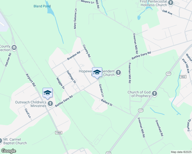 map of restaurants, bars, coffee shops, grocery stores, and more near 185 Country Road in Hamlet