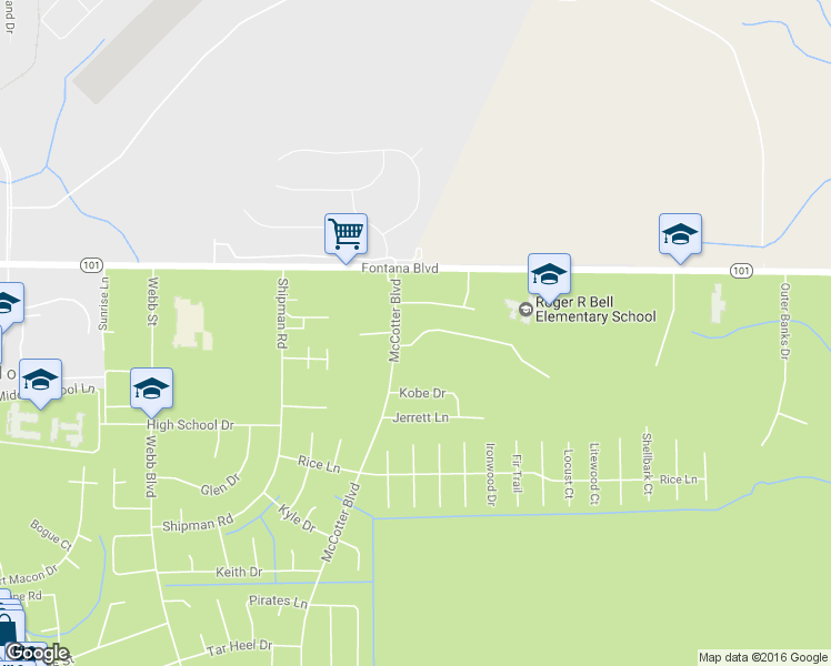 map of restaurants, bars, coffee shops, grocery stores, and more near 105 Gooding Drive in Havelock