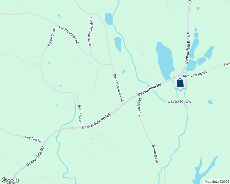 map of restaurants, bars, coffee shops, grocery stores, and more near 1647 Beaverdale Road Northeast in Dalton