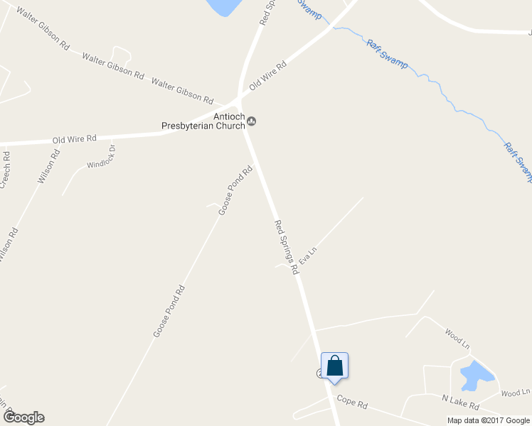 map of restaurants, bars, coffee shops, grocery stores, and more near 6904 Red Springs Road in Red Springs