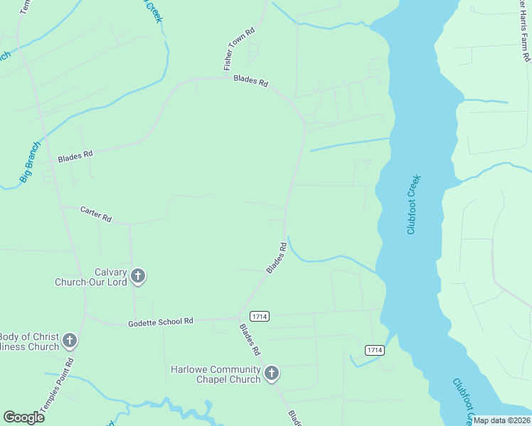 map of restaurants, bars, coffee shops, grocery stores, and more near Blades Village Dr in Havelock