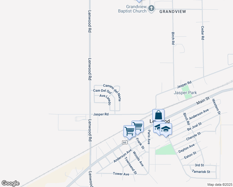 map of restaurants, bars, coffee shops, grocery stores, and more near 25037 Camino del Norte in Barstow
