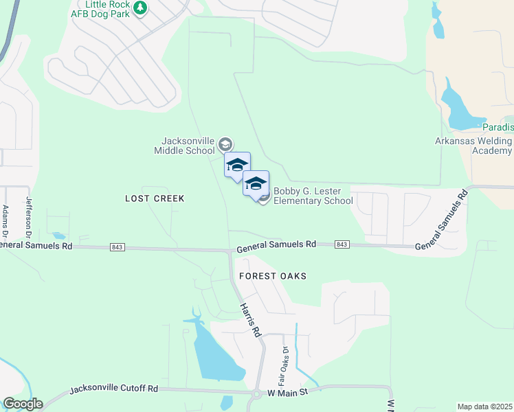 map of restaurants, bars, coffee shops, grocery stores, and more near 601 Harris Road in Jacksonville