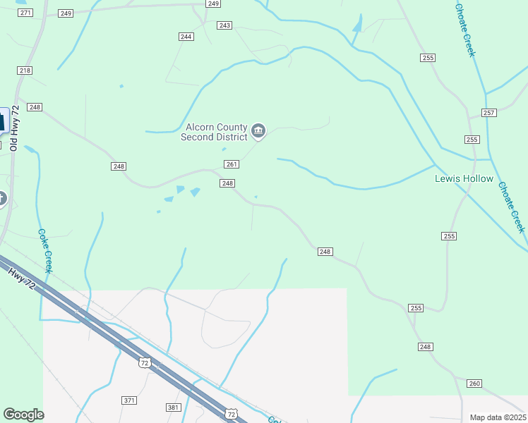 map of restaurants, bars, coffee shops, grocery stores, and more near County Road 248 in Glen