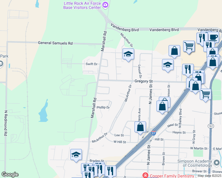 map of restaurants, bars, coffee shops, grocery stores, and more near 1405 Rebel Drive in Jacksonville