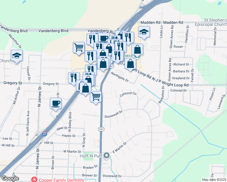 map of restaurants, bars, coffee shops, grocery stores, and more near 111 Halifax Cove in Jacksonville