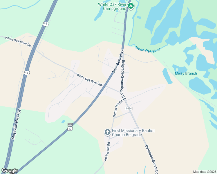 map of restaurants, bars, coffee shops, grocery stores, and more near 171 Belgrade Rd in Maysville