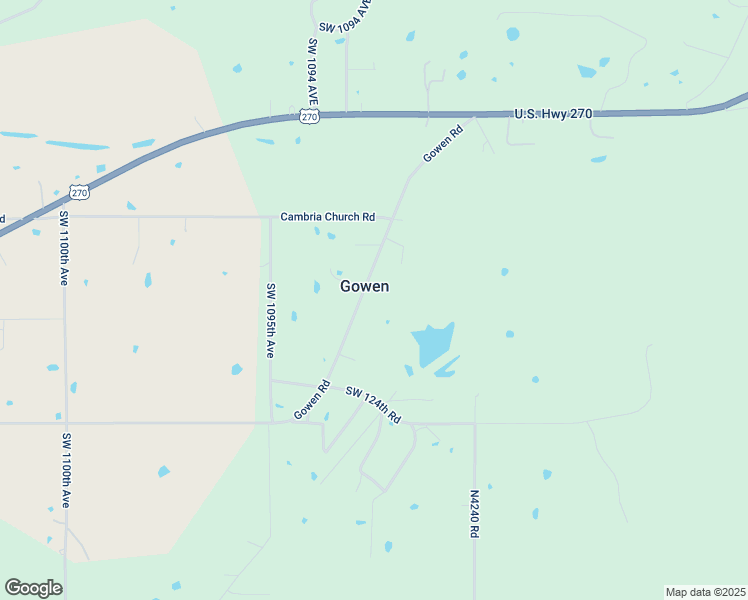 map of restaurants, bars, coffee shops, grocery stores, and more near in Gowen