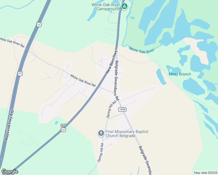 map of restaurants, bars, coffee shops, grocery stores, and more near 101-171 Belgrade Rd in Maysville