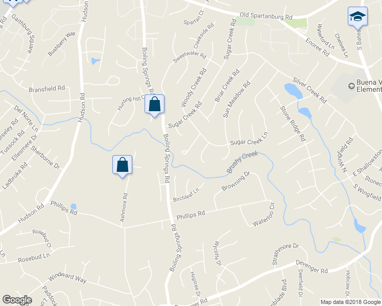 map of restaurants, bars, coffee shops, grocery stores, and more near 109 Cliffwood Court in Greer