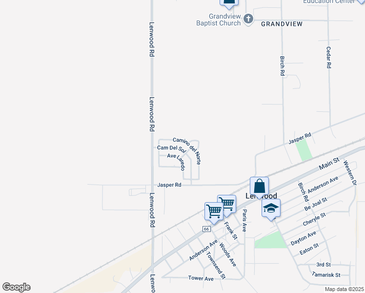 map of restaurants, bars, coffee shops, grocery stores, and more near 25022 Camino Del Sol in Barstow
