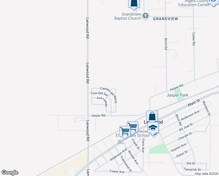 map of restaurants, bars, coffee shops, grocery stores, and more near 34622 Paseo Del Valle in Barstow