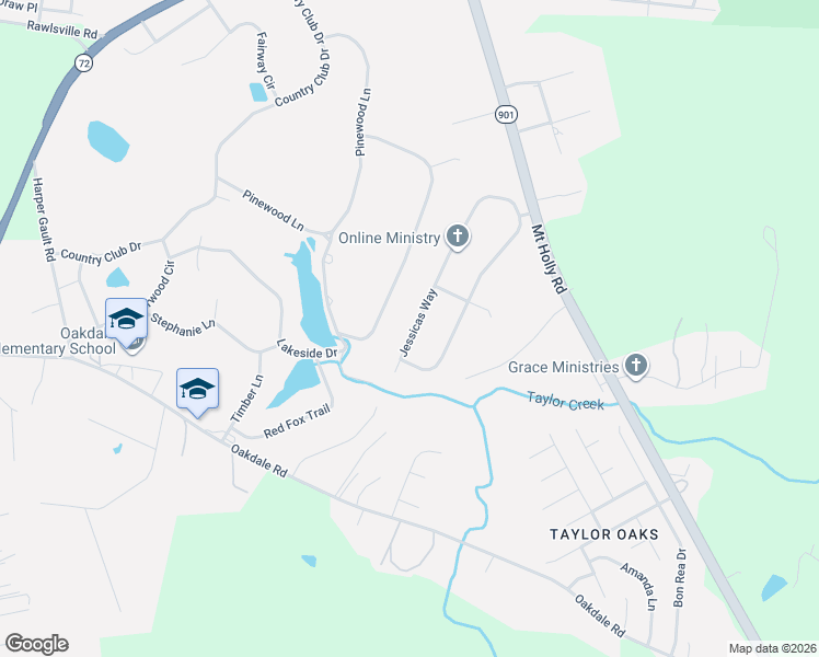 map of restaurants, bars, coffee shops, grocery stores, and more near 1380 Jessicas Way in Rock Hill