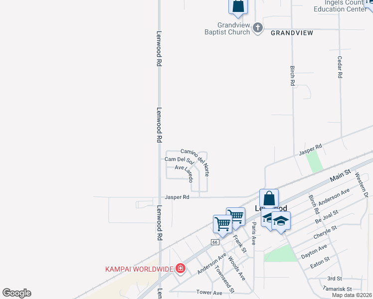 map of restaurants, bars, coffee shops, grocery stores, and more near 25004 Camino del Norte in Barstow