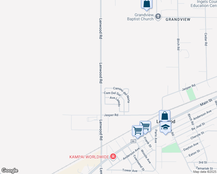 map of restaurants, bars, coffee shops, grocery stores, and more near 24954 Camino del Norte in Barstow