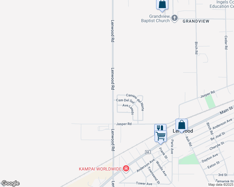 map of restaurants, bars, coffee shops, grocery stores, and more near 24954 Camino del Norte in Barstow